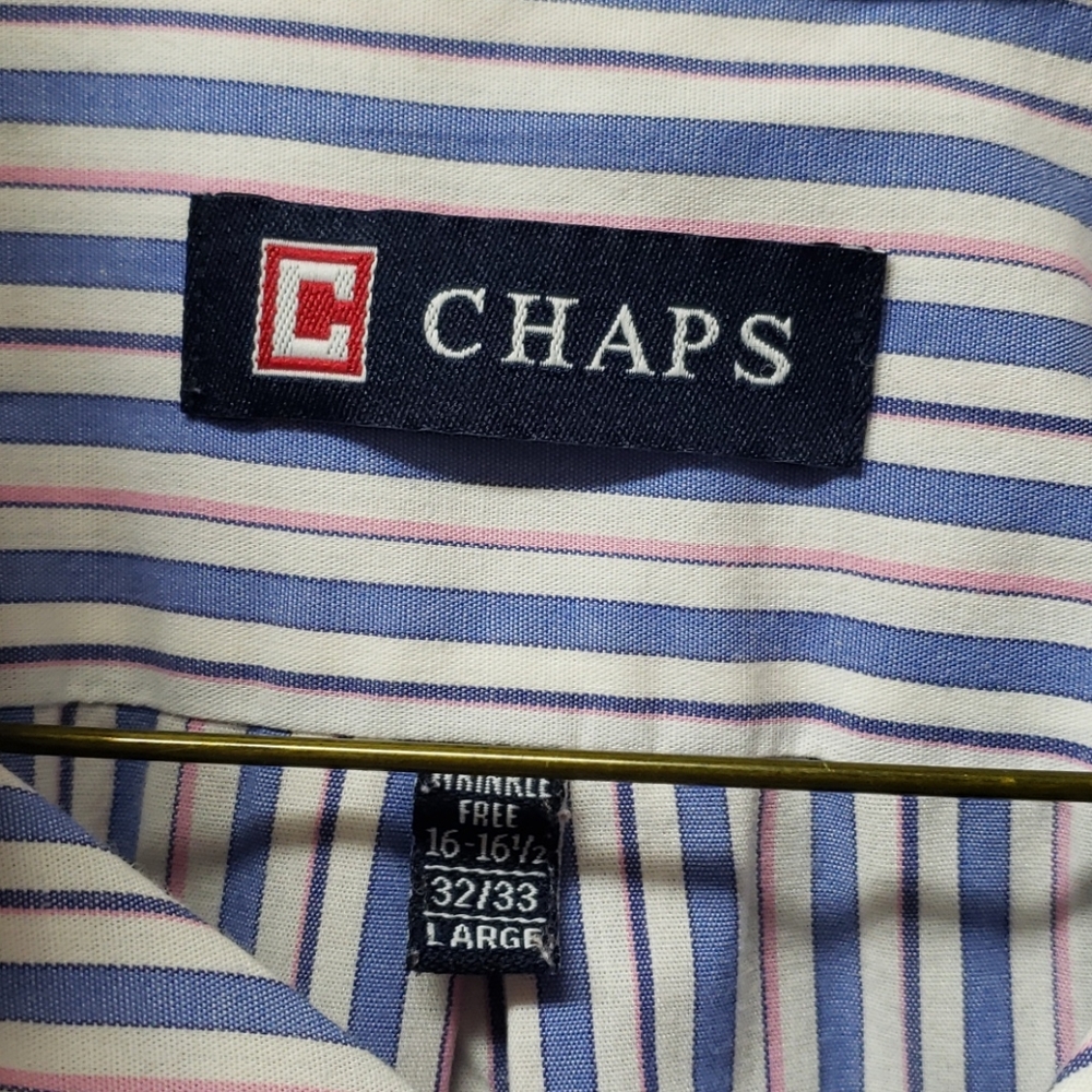 Chaps Button Down, Size Large - image 3